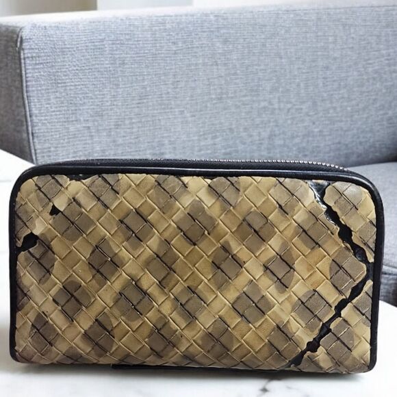 BOTTEGA VENETA Intrecciato Multicolor Leather Zip Wallet in Great ConditionW/box - Picture 3 of 15